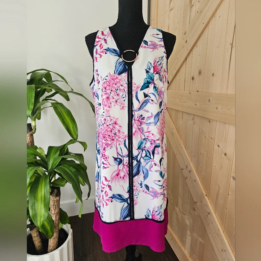 IVANKA‎ TRUMP Size 12 Women's Floral Sleeveless Midi Dress